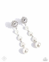 Modish Motif - White Pearl Earrings Paparazzi