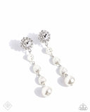 Modish Motif - White Pearl Earrings Paparazzi