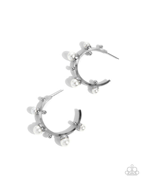 Poetic Pearls - White Pearl Earrings Paparazzi