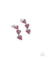 One Of The Girls - Pink Heart Earrings Paparazzi