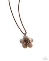 Floral Freestyle - Copper Flower Necklace Paparazzi