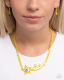 Meteor Moment - Yellow Star Necklace Paparazzi