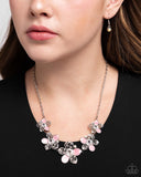 April Showers Bring Flowers - Pink Floral Necklace Paparazzi