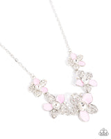 April Showers Bring Flowers - Pink Floral Necklace Paparazzi