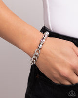 Mixed Company - Purple & Silver Bead Bracelet Paparazzi