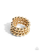 Refreshing Raindrops - Gold Coil Bracelet Paparazzi