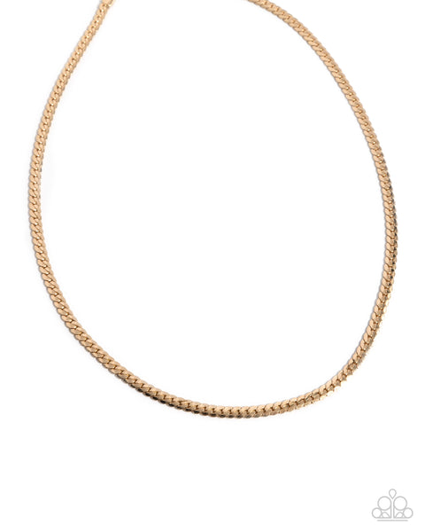 CURB the Peace - Gold Necklace Paparazzi