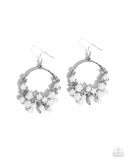 Exceptional Ease - White Earrings Paparazzi
