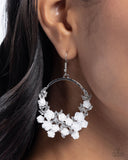 Exceptional Ease - White Earrings Paparazzi