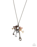 Key Ring - Multi Colored Necklace Paparazzi