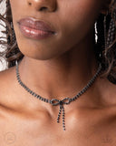 Complete Look Choker Necklace: Dapper Delicacy & Bracelet: Dapper Delight - Black Set Paparazzi