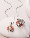 Complete Look Necklace: Mademoi-SHELL Magic & Ring: Mademoi-SHELL - Orange Paparazzi