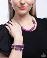 Complete Look - Malibu Motivation Necklace & Bracelet Purple Set Paparazzi