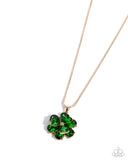 Complete Look Necklace: Fortunate Favor & Ring: Fortunate Fanfare - Green Set Paparazzi