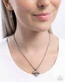 Dance Off! - White Heart Necklace Paparazzi