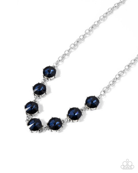 Drowning in Dazzle - Blue Necklace Paparazzi
