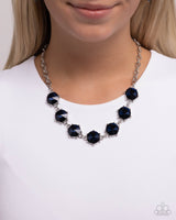 Drowning in Dazzle - Blue Necklace Paparazzi