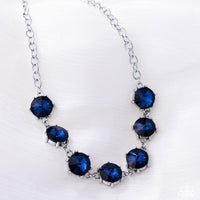 Drowning in Dazzle - Blue Necklace Paparazzi