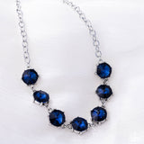Drowning in Dazzle - Blue Necklace Paparazzi