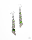Cascading Cred - Green Earrings Paparazzi