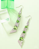 Cascading Cred - Green Earrings Paparazzi