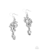 Dazzling Dance - White Earrings Paparazzi