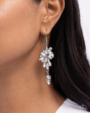 Dazzling Dance - White Earrings Paparazzi
