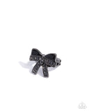 Delivering Dazzle - Black Bow Ring Paparazzi