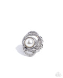 Concentric Chic - White Ring Paparazzi