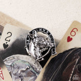 Noble Steed - Black Horseshoe Ring Paparazzi