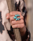 Calm Cavalry - Blue Turquoise Ring Paparazzi