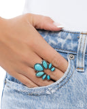 Calm Cavalry - Blue Turquoise Ring Paparazzi
