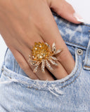 Lotus Legacy - Yellow Flower Ring Paparazzi