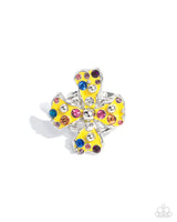 Chic Confession - Yellow Primrose Rhinestone Ring Paparazzi