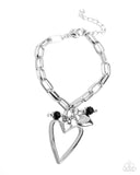 Emotional Eloquence - Black Heart Bracelet Paparazzi