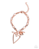 Emotional Eloquence - Copper Heart Bracelet Paparazzi