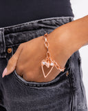 Emotional Eloquence - Copper Heart Bracelet Paparazzi