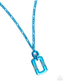 Metallic Movement - Blue Necklace Paparazzi