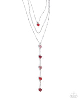 Valiant Valentine - Red Heart Necklace Paparazzi