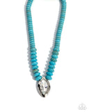 Visionary Venture - Blue Turquoise Necklace Paparazzi