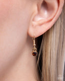 Drowning in Dazzle - Brown & Gold Necklace Paparazzi