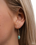 Substantial Stone - White & Turquoise Necklace Paparazzi