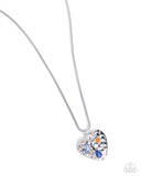Outgoing Opulence - Blue Heart Necklace Paparazzi