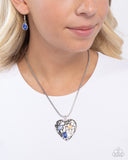 Outgoing Opulence - Blue Heart Necklace Paparazzi