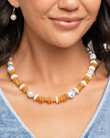 Complete Look  Necklace: Porcelain Pizzazz & Bracelet: Porcelain Pattern - Blue Set