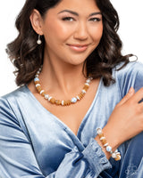 Complete Look  Necklace: Porcelain Pizzazz & Bracelet: Porcelain Pattern - Blue Set