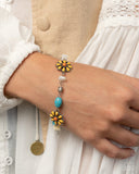 Complete Look Necklace: Chill Country - Yellow & Bracelet: Triumphant Trellis - Yellow Set