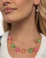 Floral Restoration - Complete Look Necklace: Floral Revival & Bracelet: Fresh Flowers - Orange Paparazzi