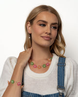 Floral Restoration - Complete Look Necklace: Floral Revival & Bracelet: Fresh Flowers - Orange Paparazzi