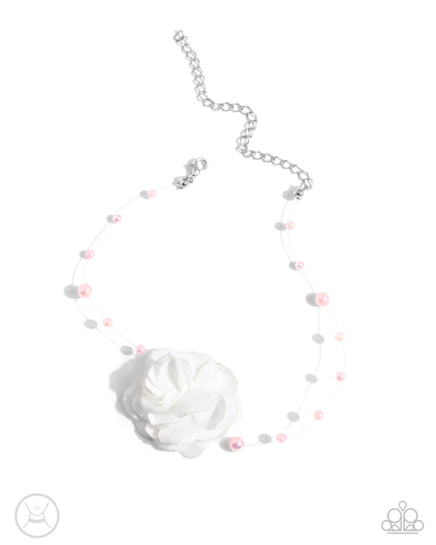 Life is the Bubbles - Pink Flower Necklace Paparazzi